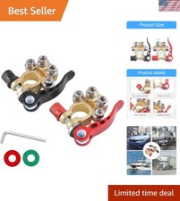 Versatile Brass Battery Terminal Connectors with Clear Positive/Negative Labels
