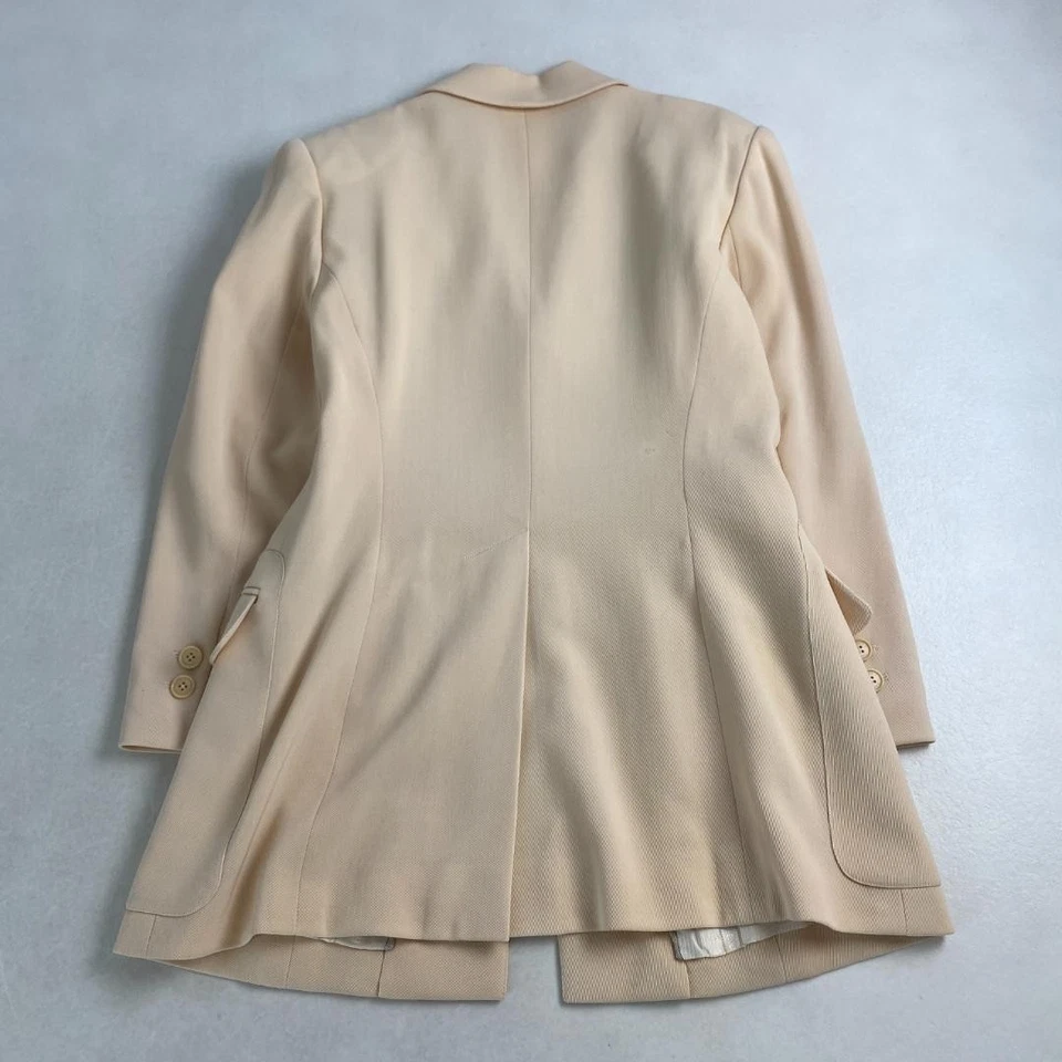 W3986 Hermès Set Up Chaqueta Falda 100% Lana Beige Talla 40 M–L Equivalente Foto 3 de 4