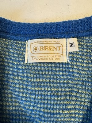 Vintage 60s Brent Montgomery Ward V Neck Sweater Vest Sz M Virgin
