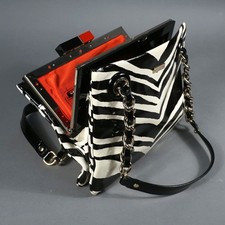Kate Spade Zebra Lipstick Patent Leather Handbag Bag