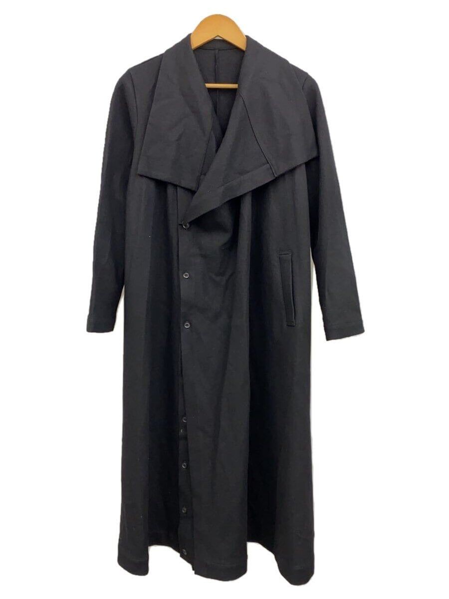 ALTRA YOHJIYAMAMOTO+NOIR altro cappotto 2 lana nero tinta unita NC T07 171