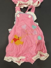 Vintage Winnie The Pooh Pink Seersucker Romper newborn