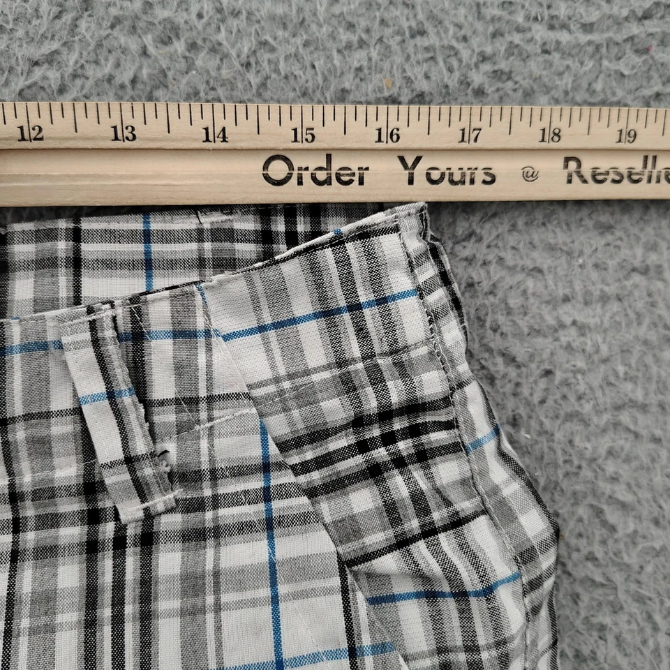 Pantalones Cortos Northpoint Para Hombre 32 Blanco Gris Azul Cuadros Frente Plano Mezcla de Algodón Informales Foto 4 de 4