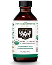 Mother Nature USDA Organic Black Seed Oil, High 8 Fl Oz Pack of 1 , Golden
