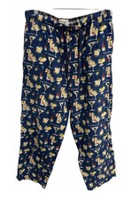 Tommy Bahama Mens Blue Cotton Lounge Pants Cocktail Print Size L