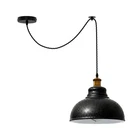 Vintage Pendant Ceiling Light Black Shade Hanging Lamp Kitchen