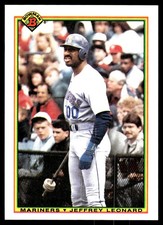 Jeffrey Leonard 1990 Bowman #472 Mariners MLB READ FREE SHIPPING AutographDen