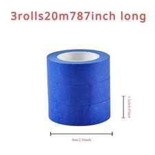 3 Rolls Blue Painter  s Tape 1.2cmX20m 5.5 Mil Masking Tape Clean Removal