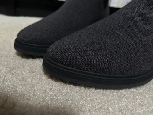 ROTHY'S Lug Ankle Boots Chelsea Wool Graphite Womens Size 9 Booties Gray Black - Picture 7 of 17