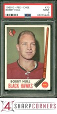 1969 O-PEE-CHEE #70 BOBBY HULL BLACK HAWKS HOF POP 14 PSA 9 SET BREAK