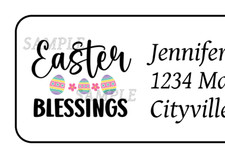 30 Easter Blessings personalized return address labels stickers tags