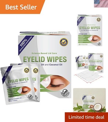Lunovus  Eyelid Wipes With Tea Tree and Coconut Oil - Cleansing Wipes ...