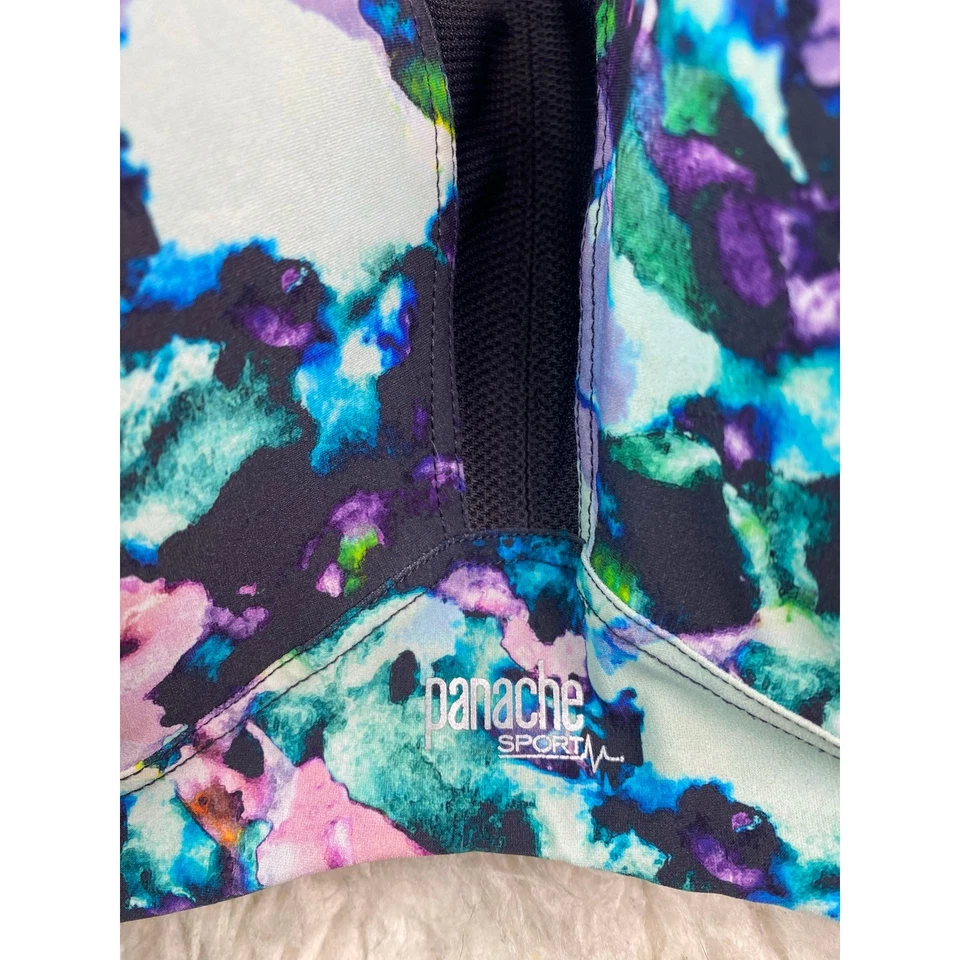 Sujetador deportivo inalámbrico transpirable Panache Sport 40FF azul rosa para mujer Foto 2 de 4