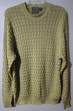 TALBOT'S Mens GeometricPattern Crewneck Pullover Sweater Large Mercerized Cotton