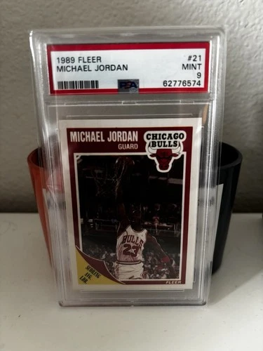 Fleer 1989 Fleer Michael Jordan #21 Chicago Bulls PSA 9 Graded Card