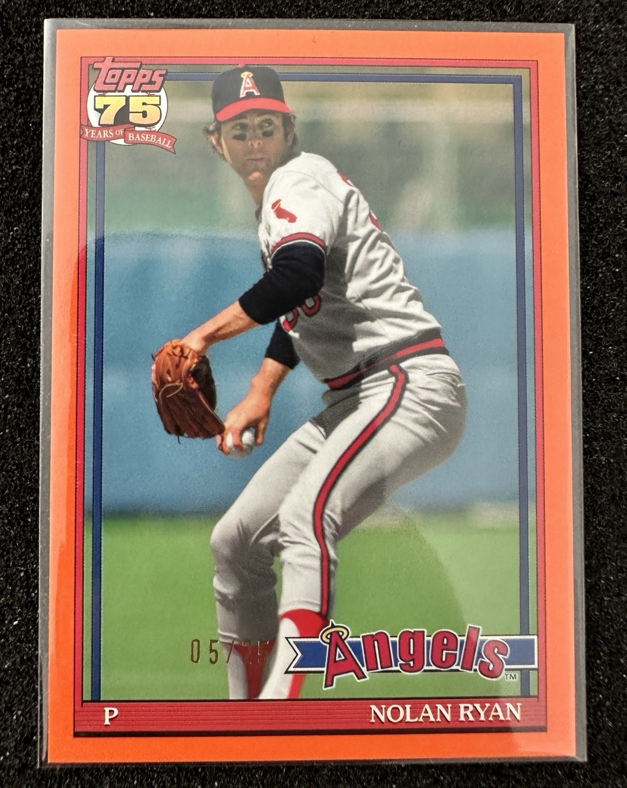 Topps 2005 75 Years of Baseball Nolan Ryan 91B-36 /25 California Angels