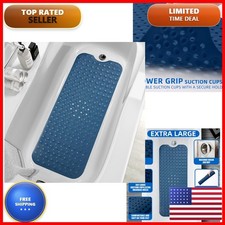 ZHICHENG Bath Tub And Shower Mats, Non-Slip 39 x 16 Inch Extra Long Bath Mat