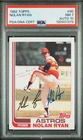 1982 Topps Nolan Ryan Signed Baseball Card #90 PSA 7 DNA 10 Certified Auto HOF