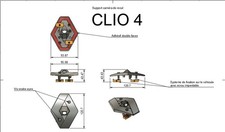 Support caméra arrière RENAULT CLIO 4 - système anti-vol