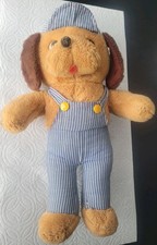 Vintage Knickerbocker Animals of Distinction Stuffed Plush Dog Train Conductor