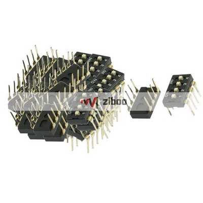 40 Pcs 2.54mm Pitch 2Rows 4 Positions Slide Type Black DIP Switches25mA DC 24V K