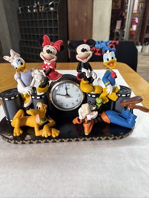 Disney World Mickey And Friends Large Film Mantle Clock