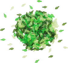 Tiny Green Leafs Bead 300 Pcs Green Acrylic Leaf Beads Leaf Crystal Glass Spacer