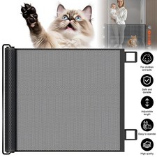 Baby Safety Gate Retractable Door Extra-Wide Pet Dog Indoor Outdoor Stair Guard