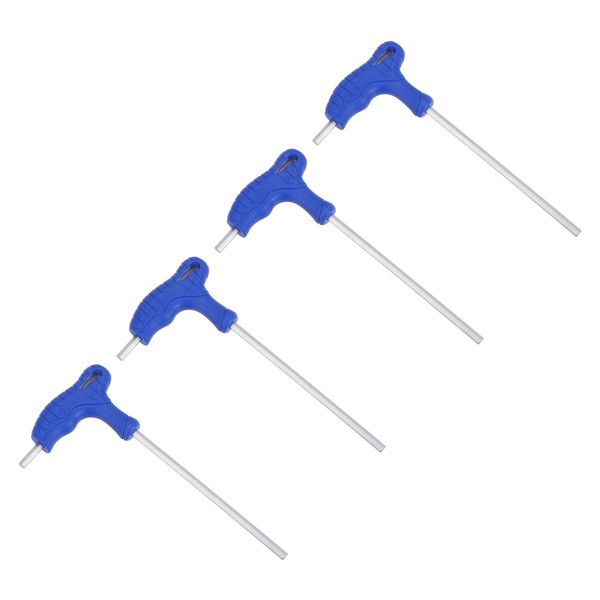 4 StüCk 4Mm SechskantschlüSsel T-Griff Doppelend-SchraubenschlüSsel, CR-V Stahl-image