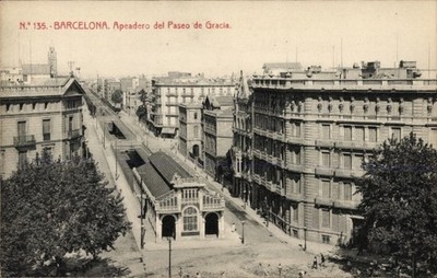 Ak Barcelona Katalonien Spanien, N. 135,  Apeadero del Paseo de... - 5061288