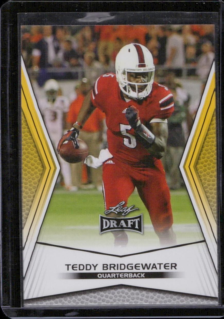 Teddy Bridgewater 2014 Leaf Draft #TB1 Gold Louisville Cardinals