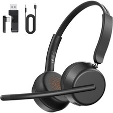 Wireless Headset with Mic - Black - perfect for gaming