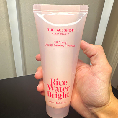 THE FACE SHOP Rice Water Bright Milk & Jelly Double Foaming Cleanser 190 ml