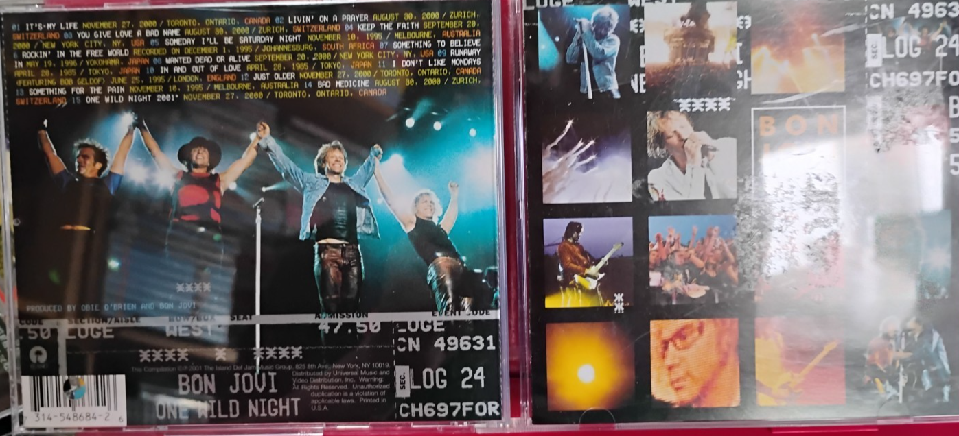 BON JOVI - ONE WILD NIGHT  1985-2001 CD - FREEPOST