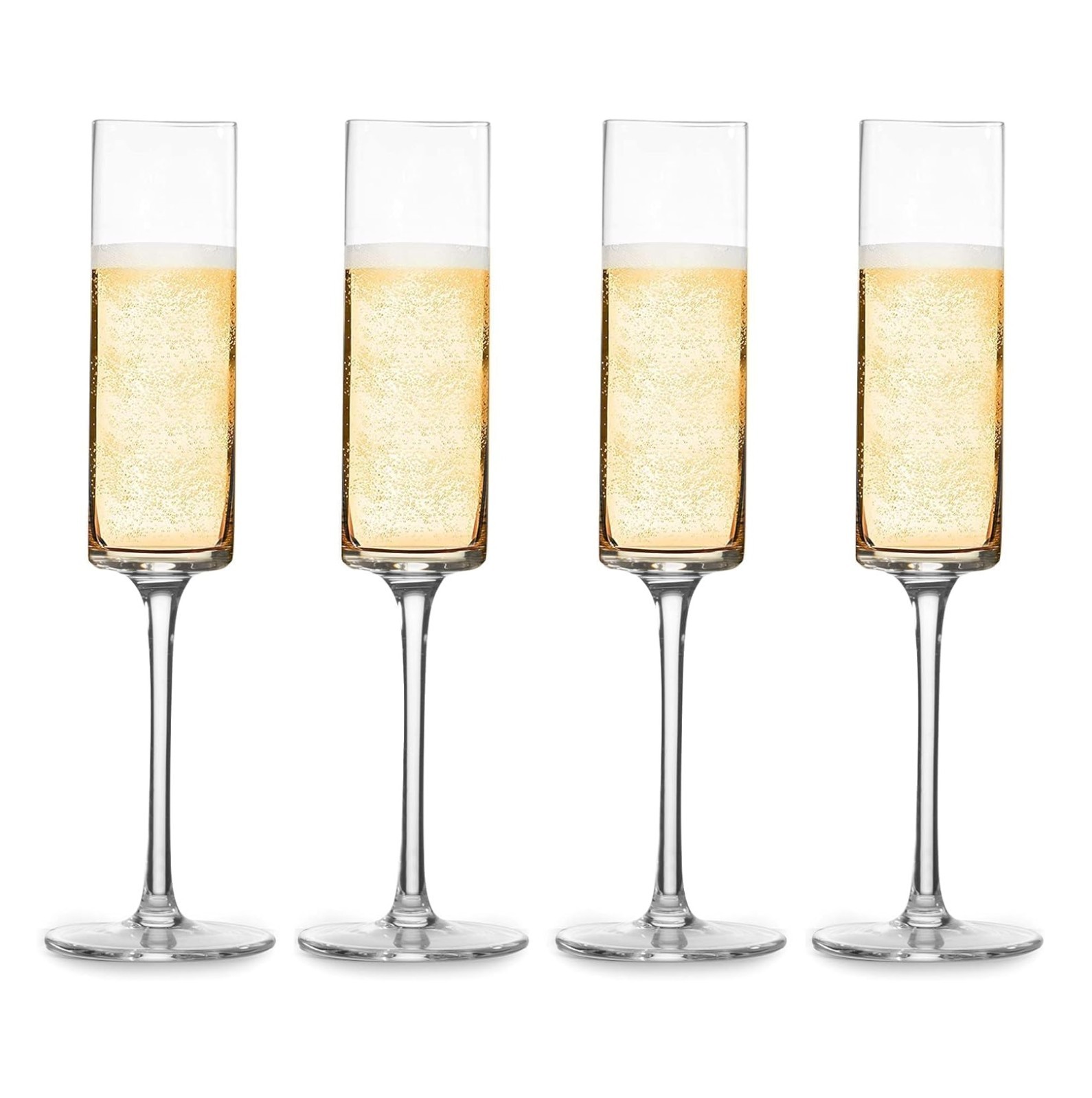 Champagne Glasses Clear Crystal Flutes 180ml Prosecco Glass Weddings Parties