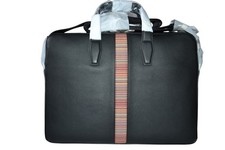 Paul Smith Mainline Mens Multi Stripe Folio Leather Folio Bag Brand New RRP £625