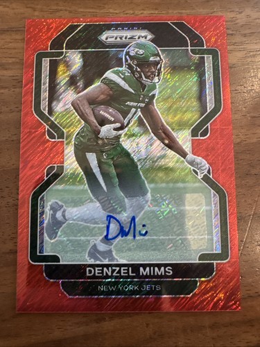 Denzel Mims Panini Shimmer Prizm Auto SSP 4/10 NFL Fútbol NY Jets - Imagen 2 de 4
