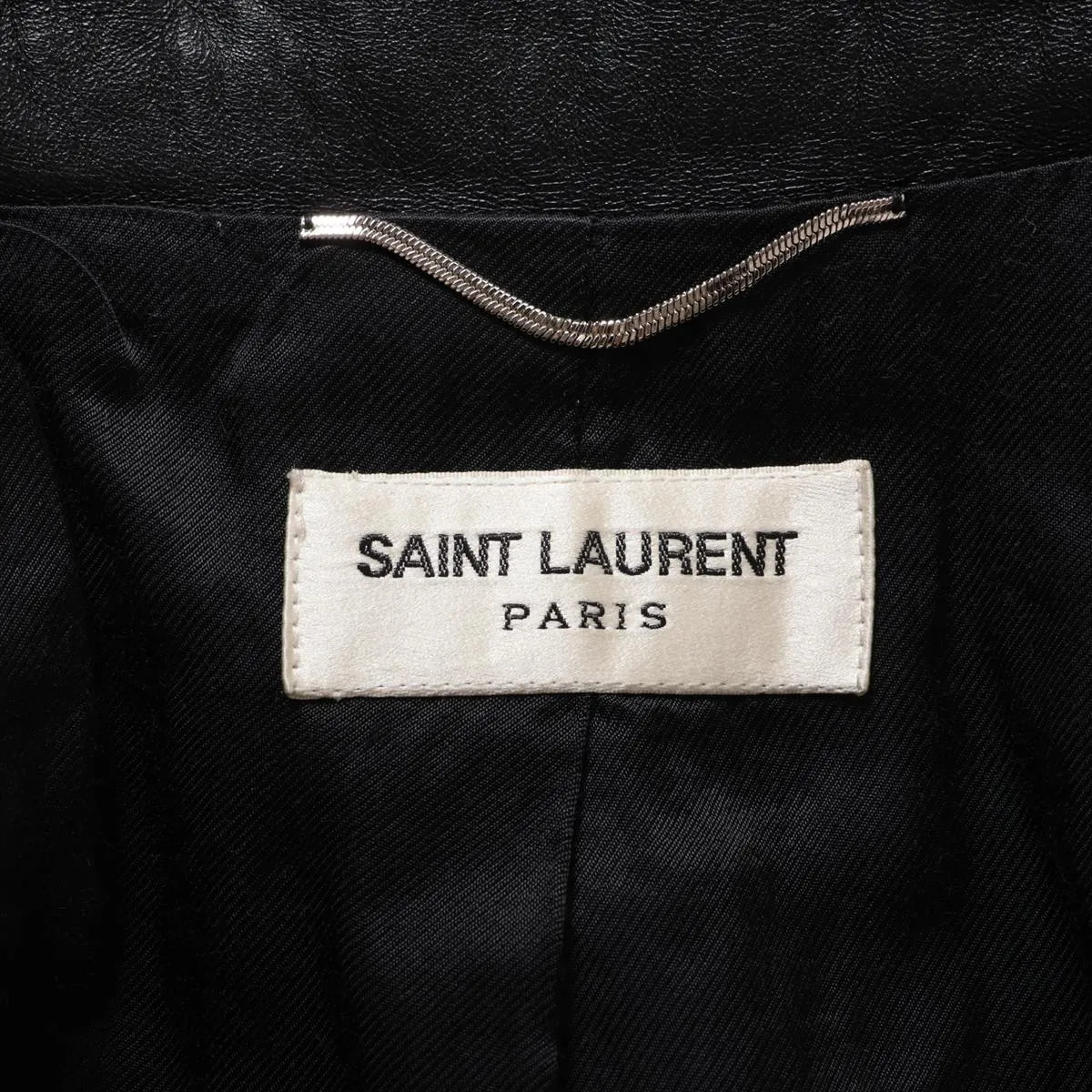 Saint Laurent 15 anni Giacca Pelle Pelle 42 Uomo Nero 412855 Appendino con