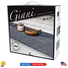 Transform Your Countertops with 100% Acrylic Slate Paint - Low Odor, 46 Fl Oz