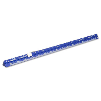 Aluminum Engineer Pocket Scale with Clip, 6IN, Blue