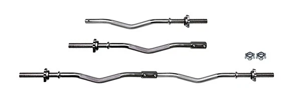 ONW+FIGURATIVE+Y OnWay Hantelstange Barbell Curl Split Bar 120 cm Gewinde und Halsbändern OW1012
