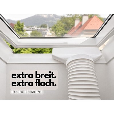 EXTRA BREITER Dachfenster Adapter Klima Abluft f. Schlauch mobiler Klimaanlagen