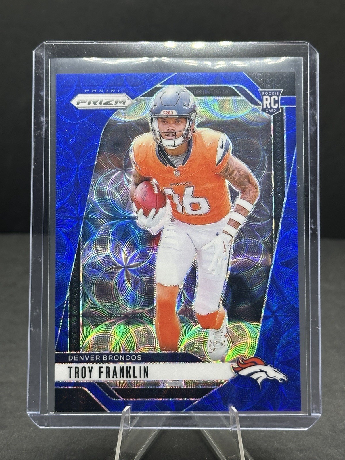 2024 Prizm Troy Franklin #393 Choice Blue 1/14 RC Broncos *Rookie*🔥