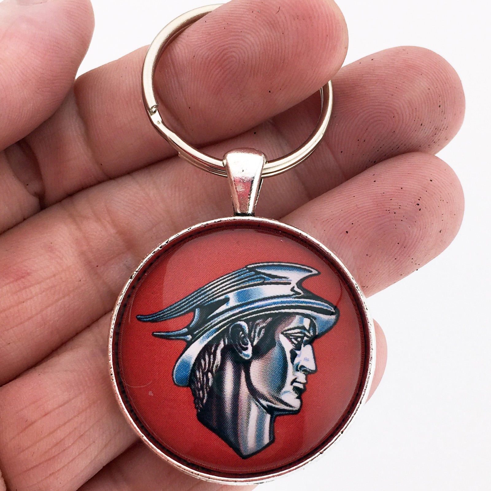 Vintage Mercury Merc Man Badge Emblem Logo Reproduction Keychain