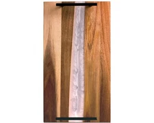 Visually Stunning Pearl White Resin + Acacia Wood Charcuterie Serving Board w...