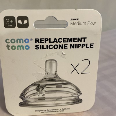 Comotomo Silicone Replacement Nipple Medium Flow New