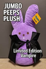 Limited Edition Halloween Peeps Jumbo 24" DRACULA Bunny Plush NEW WITH TAGS