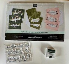 Stampin Up  BRAND NEW RETIRED A MILLION THANKS Card Kit Ink, Stamp Set