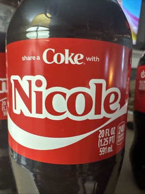 Share A Coke with Nicole 2025 Personalized Gift Coca Cola Bottle