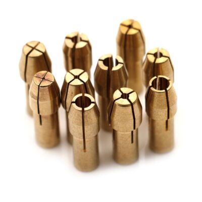 Mini Drill Chucks Adapter 0.5mm-3.2mm Dremel Micro Collet Brass Rotary 10 Pcs